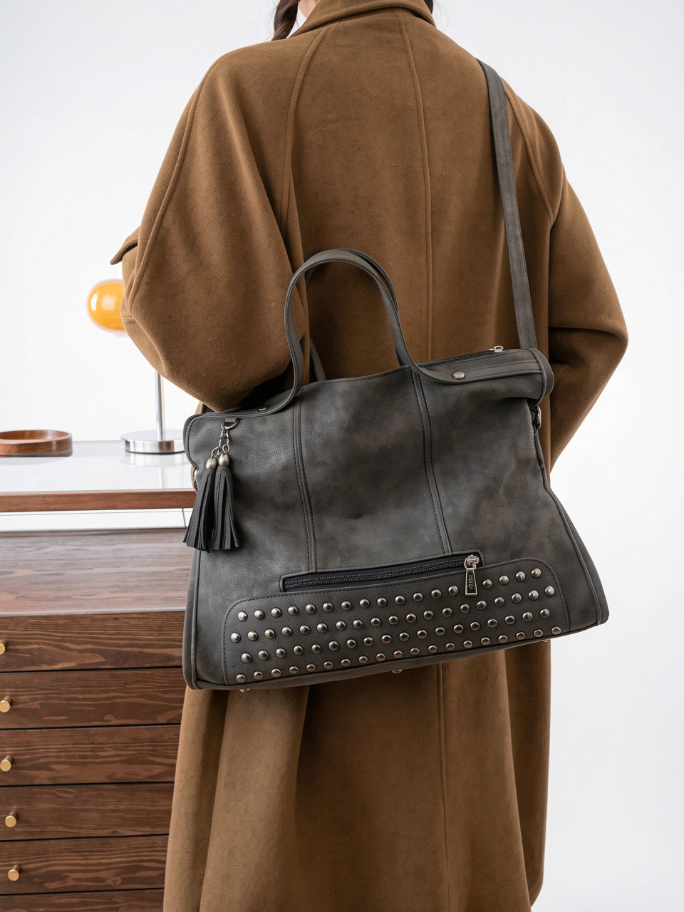 Célestine — Sac à main luxe en cuir de cours - 7