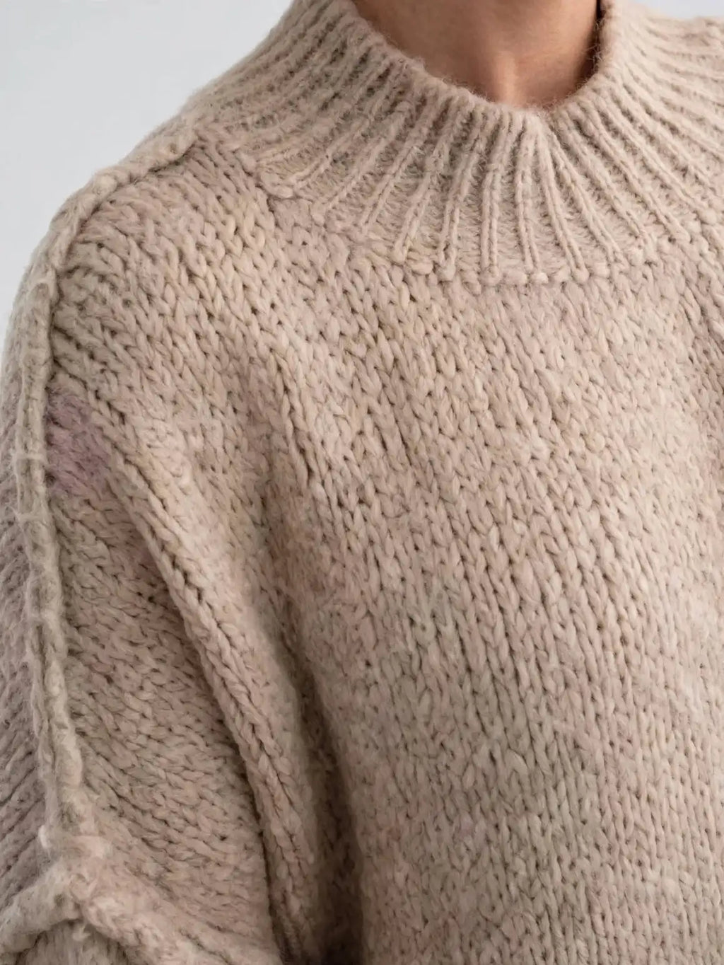Pull chaud femme col rond coupe standard
