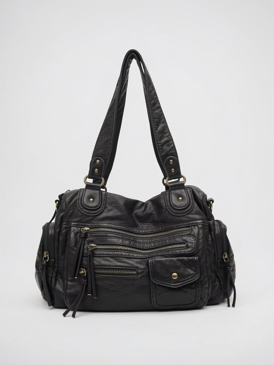 Clarisse — Sac à main vintage pour les cours - Noir