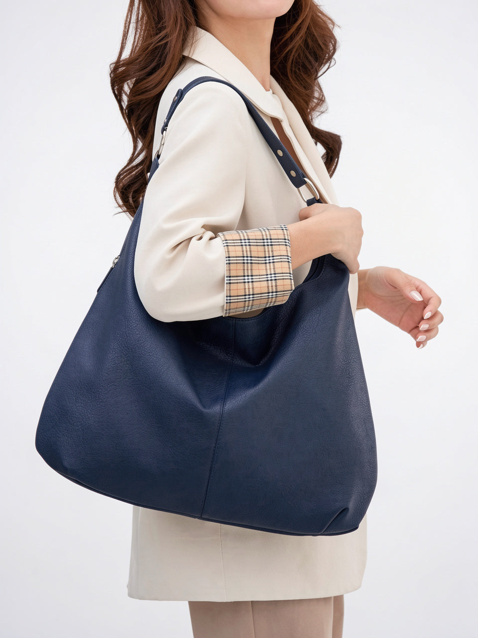 Clotilde — Grand sac à main souple hobo de cours - 21