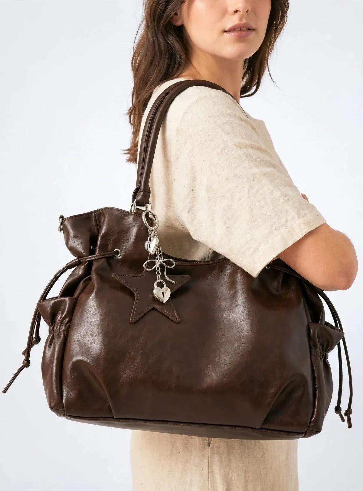 Yséla — Grand sac cabas vintage en similicuir