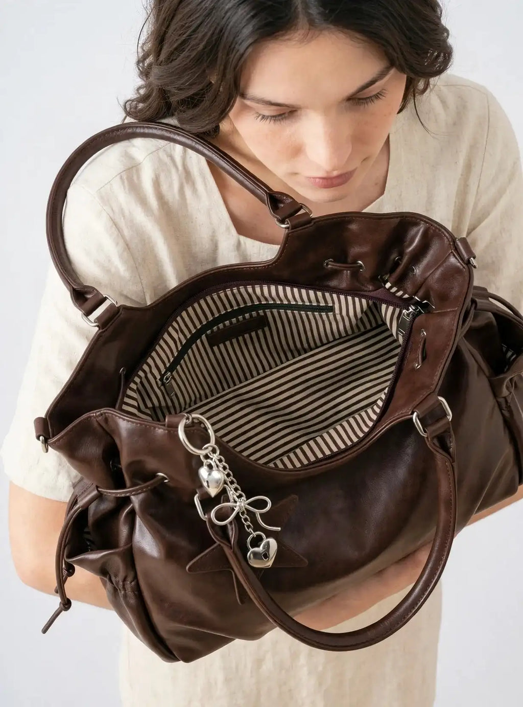 Yséla — Grand sac cabas vintage en similicuir