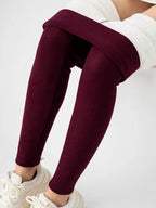 Blanche — Legging Polaire Doublé Sculptant Taille Haute Ventre Plat
