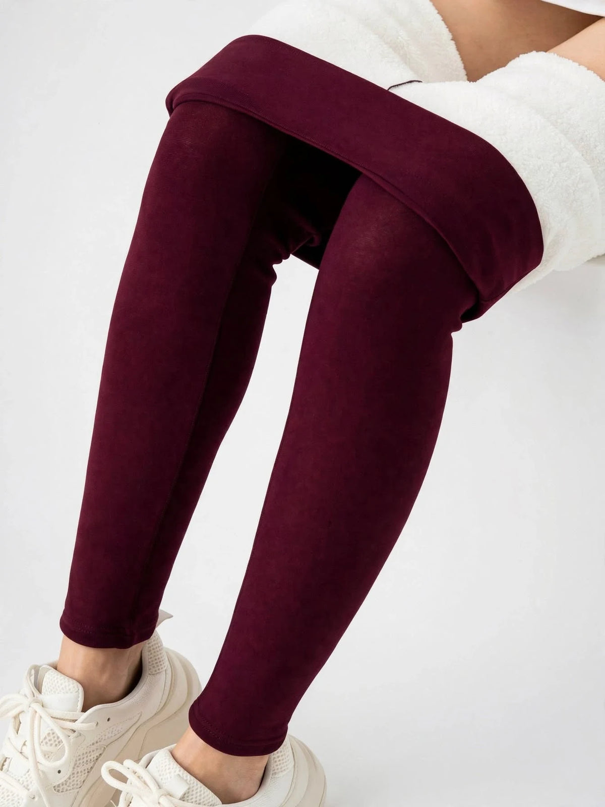 Legging Polaire Doublé Sculptant Taille Haute Ventre Plat