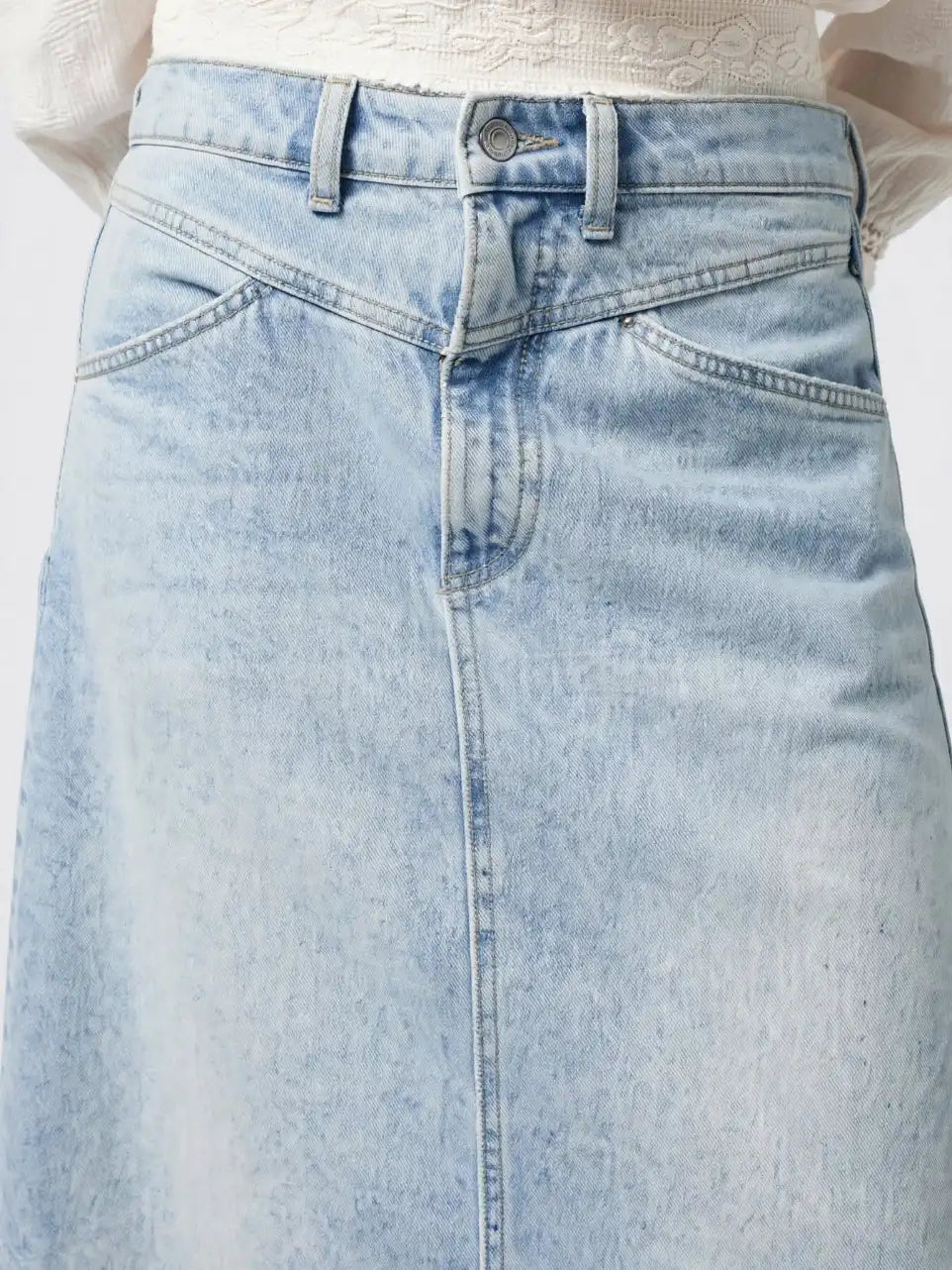 Jupe Jeans Denim Vintage Femme Coupe A-Line