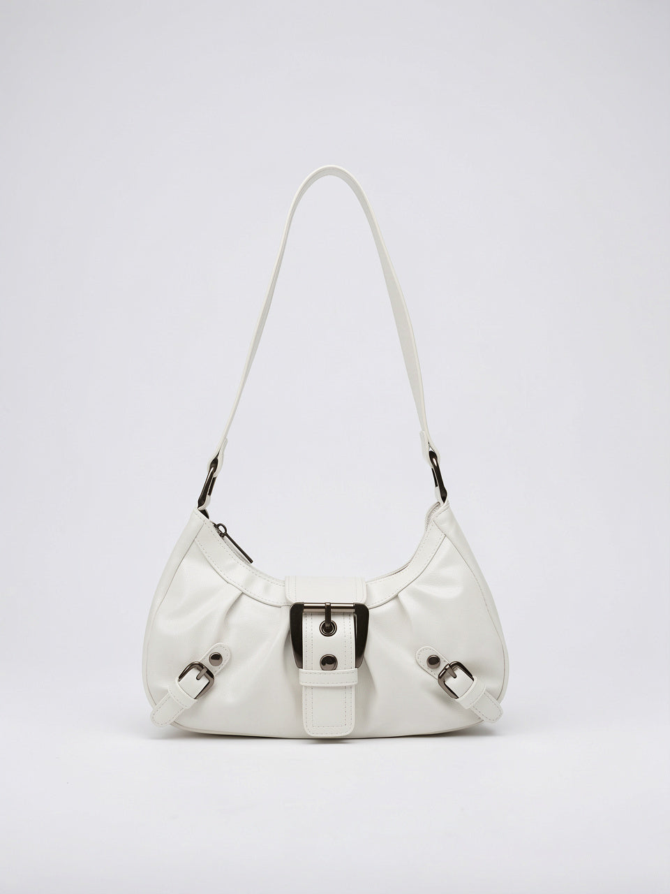Eliana — Sac en cuir à boucle - Blanc