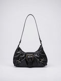 Eliana — Sac en cuir à boucle - Noir