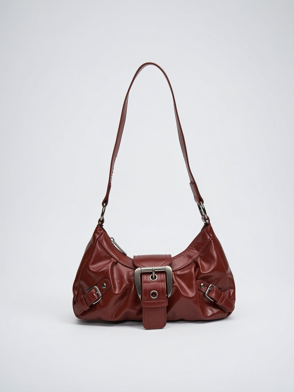 Eliana — Sac en cuir à boucle - Rouge