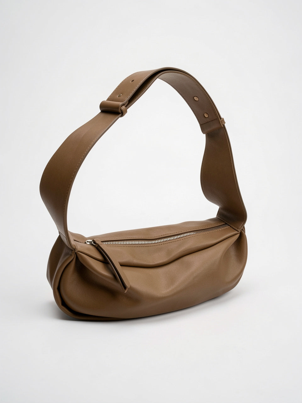 Elora — Sac banane à main chic - Marron