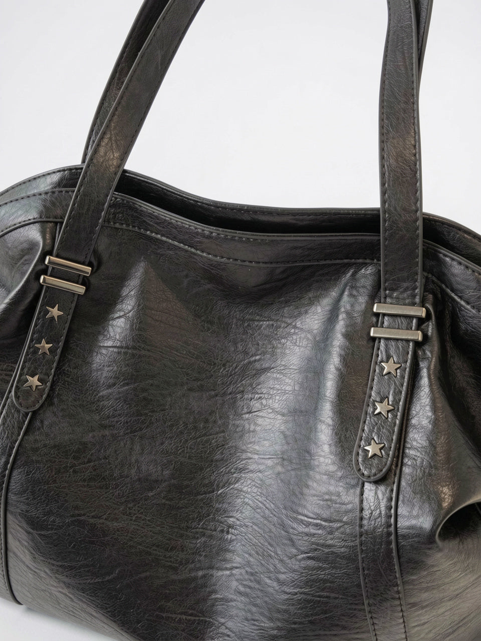 Elvire — Grand cabas sac à main de cours souple avec bandoulière - 7