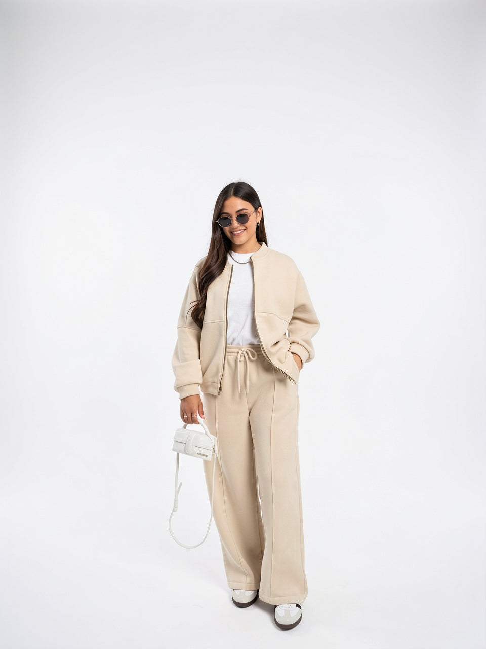 Ensemble Survêtement Bomber Oversize Pantalon Large Doux - 2