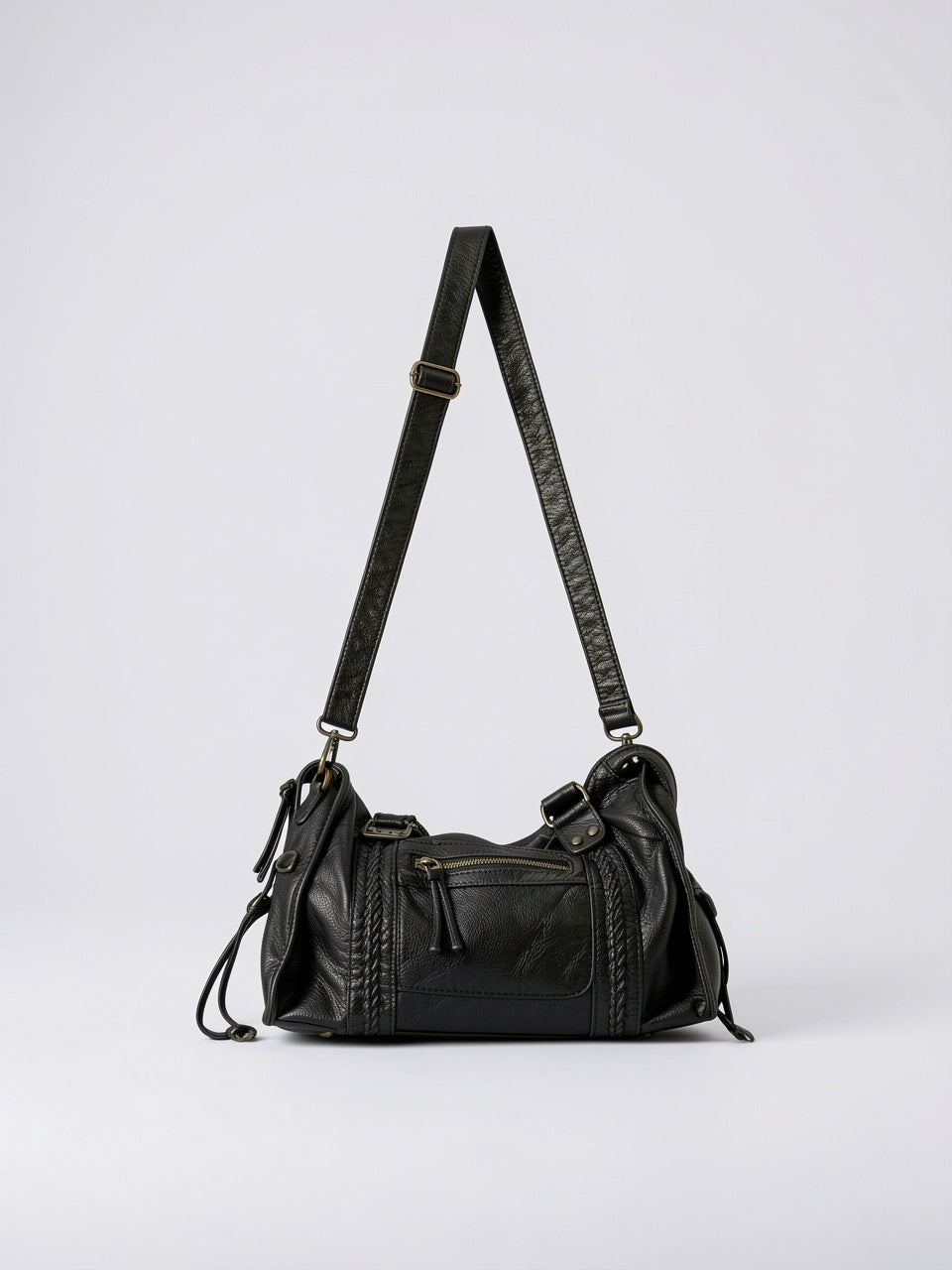 Esmée — Grand sac à main vintage de cours à bandoulière - 11