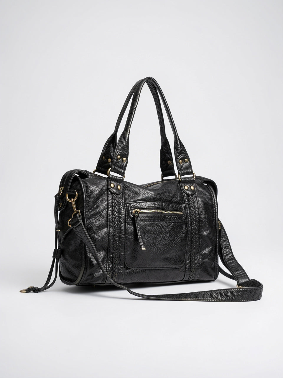 Esmée — Grand sac à main vintage de cours à bandoulière - 12