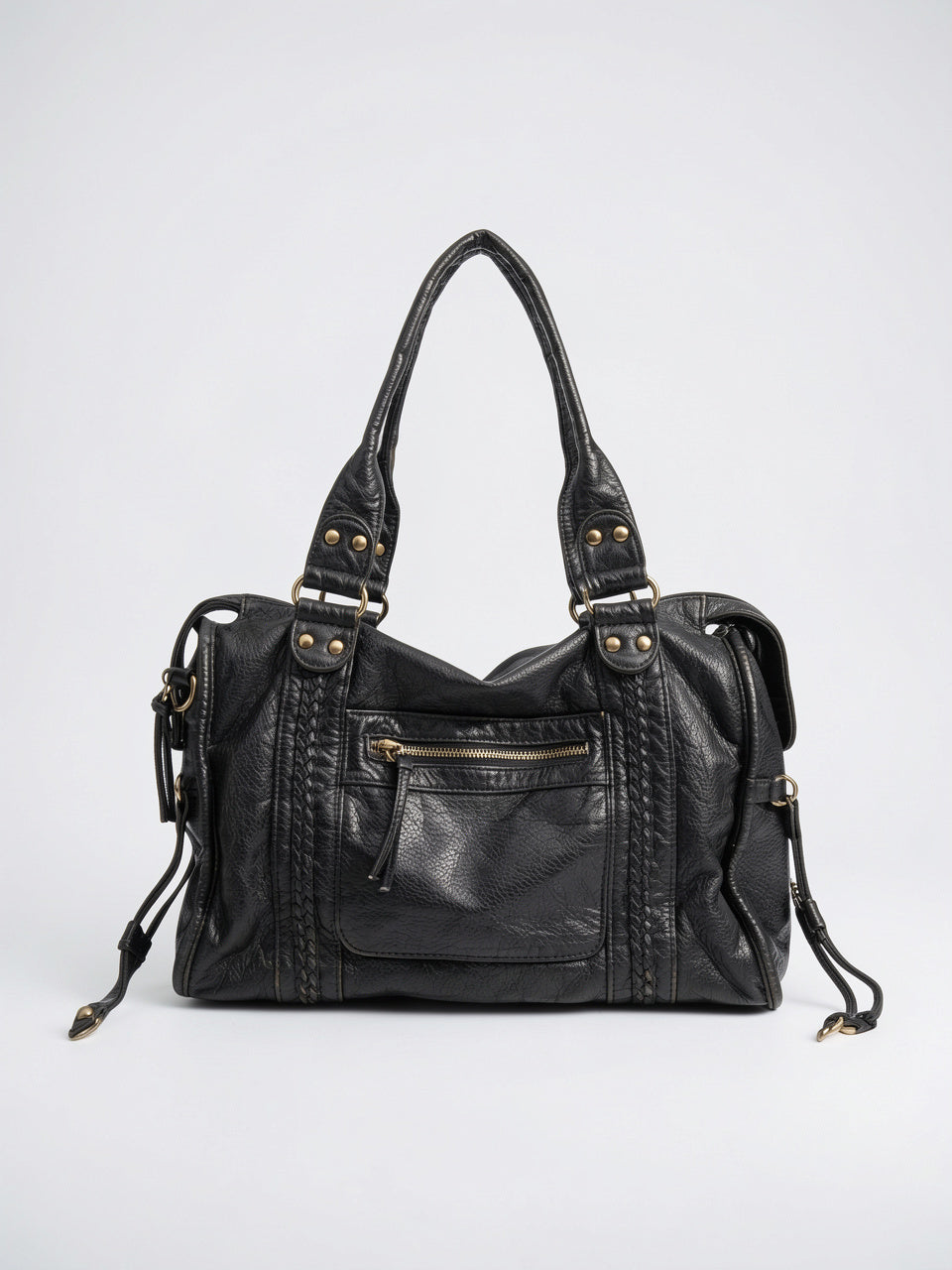 Esmée — Grand sac à main vintage de cours à bandoulière - 14