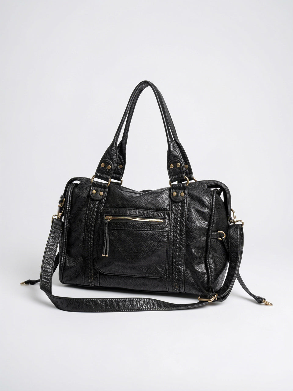 Esmée — Grand sac à main vintage de cours à bandoulière - 3