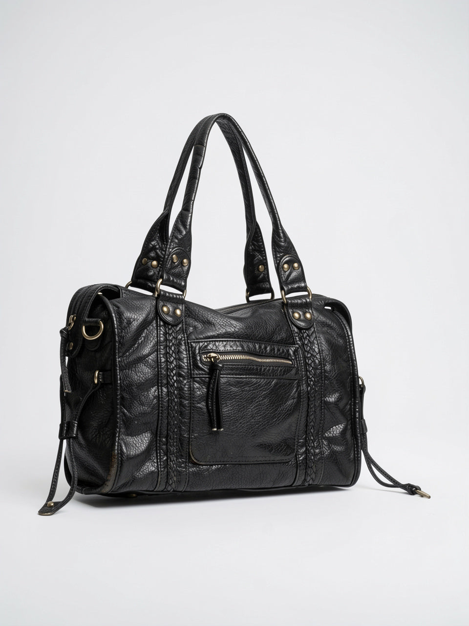 Esmée — Grand sac à main vintage de cours à bandoulière - 6