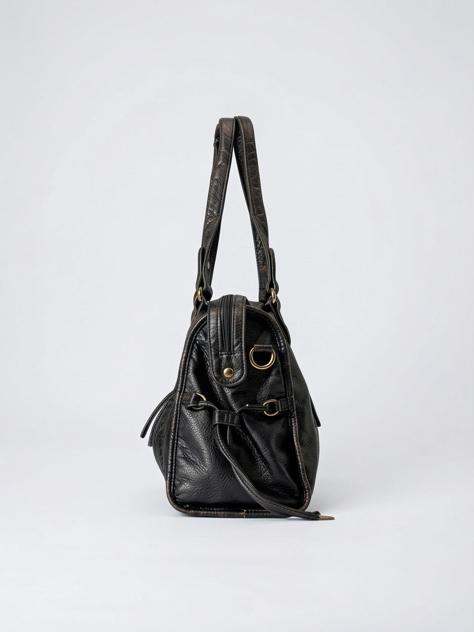 Esmée — Grand sac à main vintage de cours à bandoulière - 7