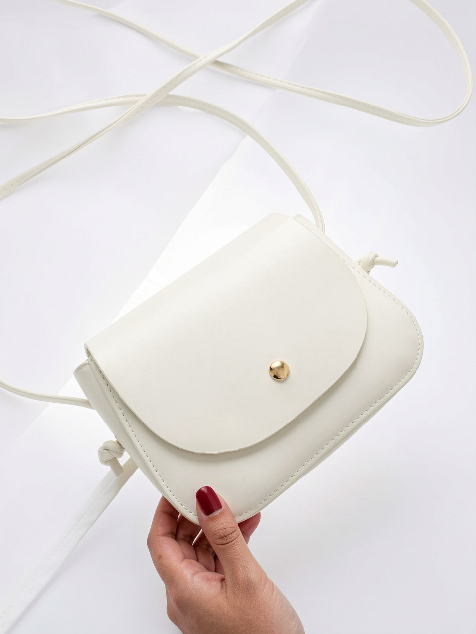 Eulalie — Petit sac tendance à bandoulière femme - Blanc