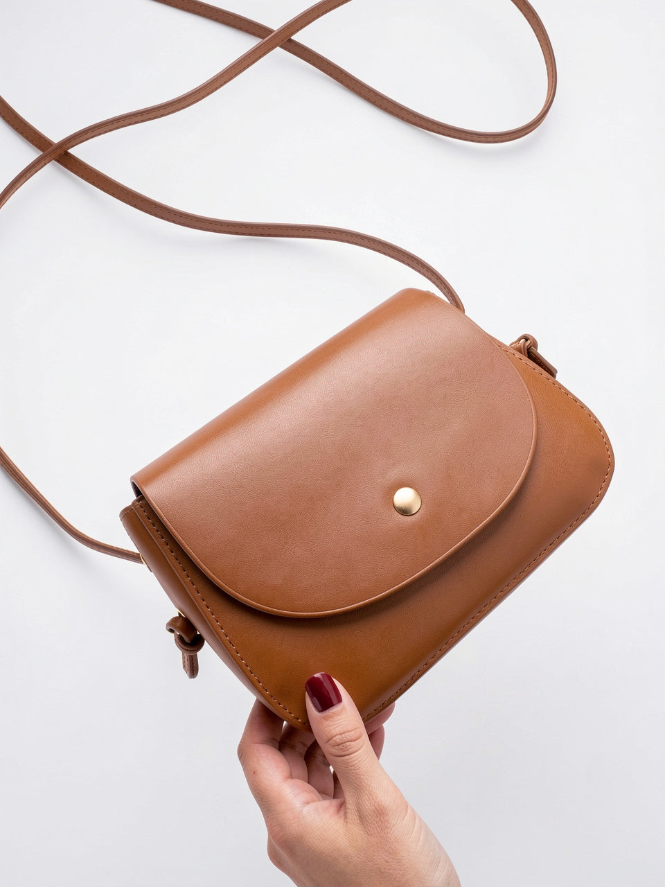 Eulalie — Petit sac tendance à bandoulière femme - Camel