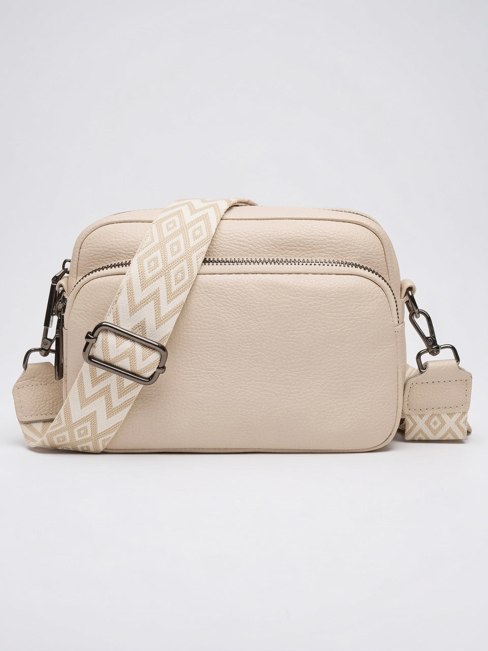 Eulalie — Sac à bandoulière femme large sangle - Blanc