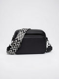 Eulalie — Sac à bandoulière femme large sangle - Noir