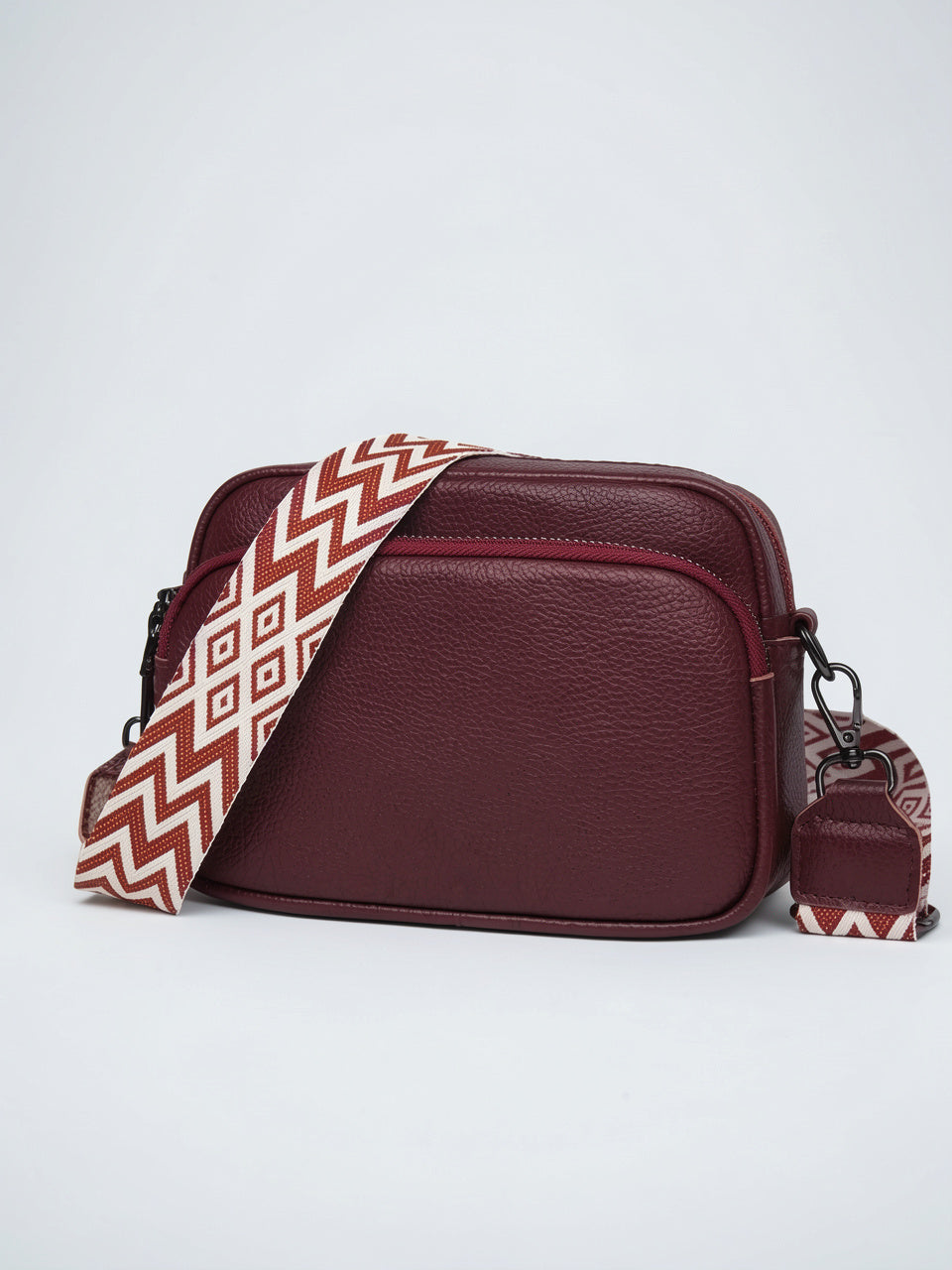Eulalie — Sac à bandoulière femme large sangle - Rouge