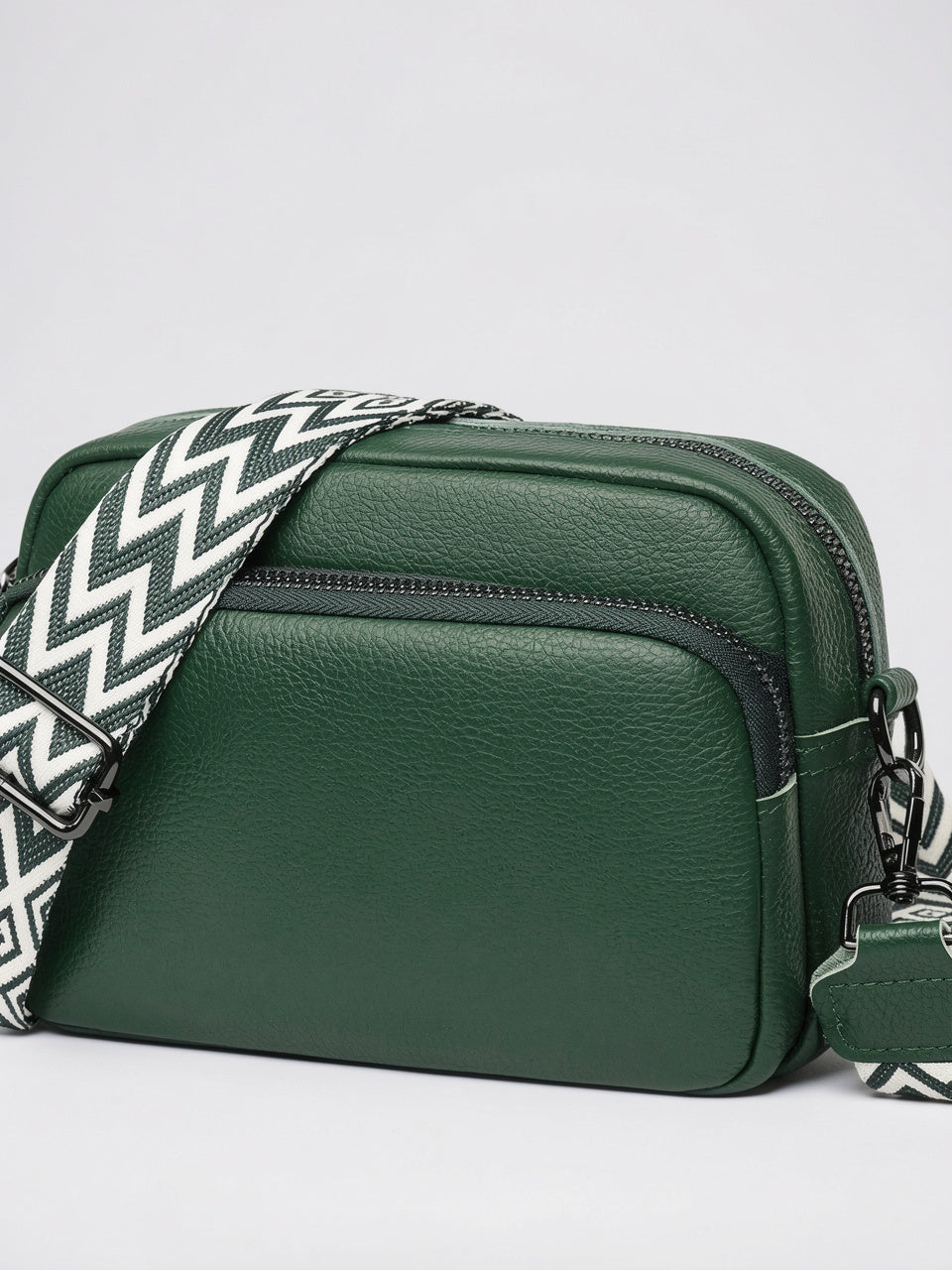Eulalie — Sac à bandoulière femme large sangle - Vert