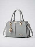 Eulalie — Sac à main femme avec breloque - Gris