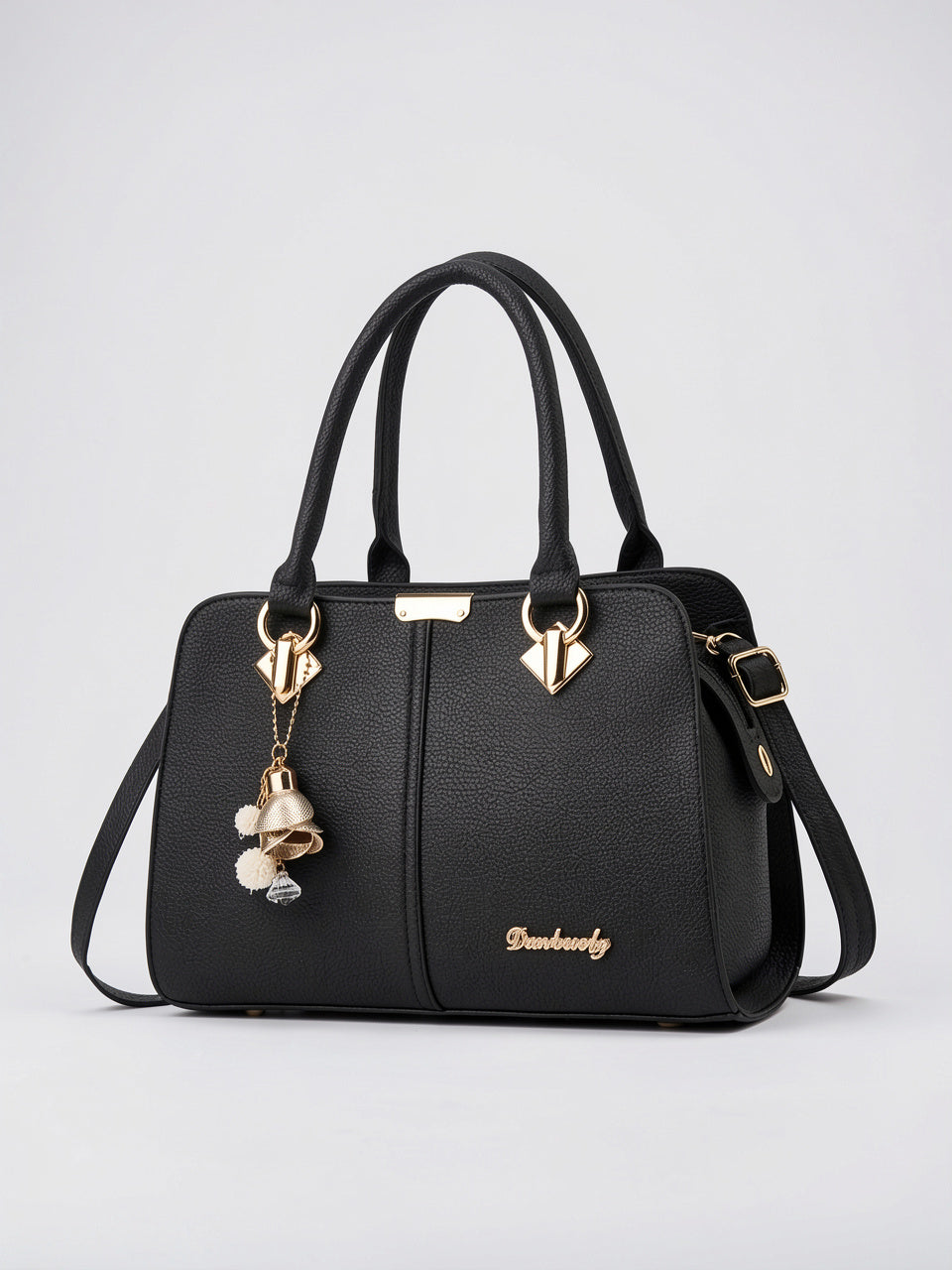 Eulalie — Sac à main femme avec breloque - Noir