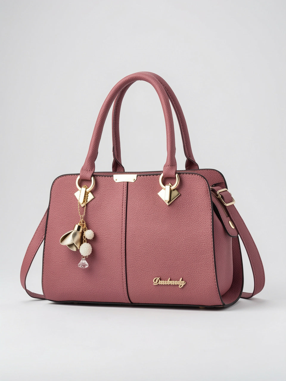 Eulalie — Sac à main femme avec breloque - Rose