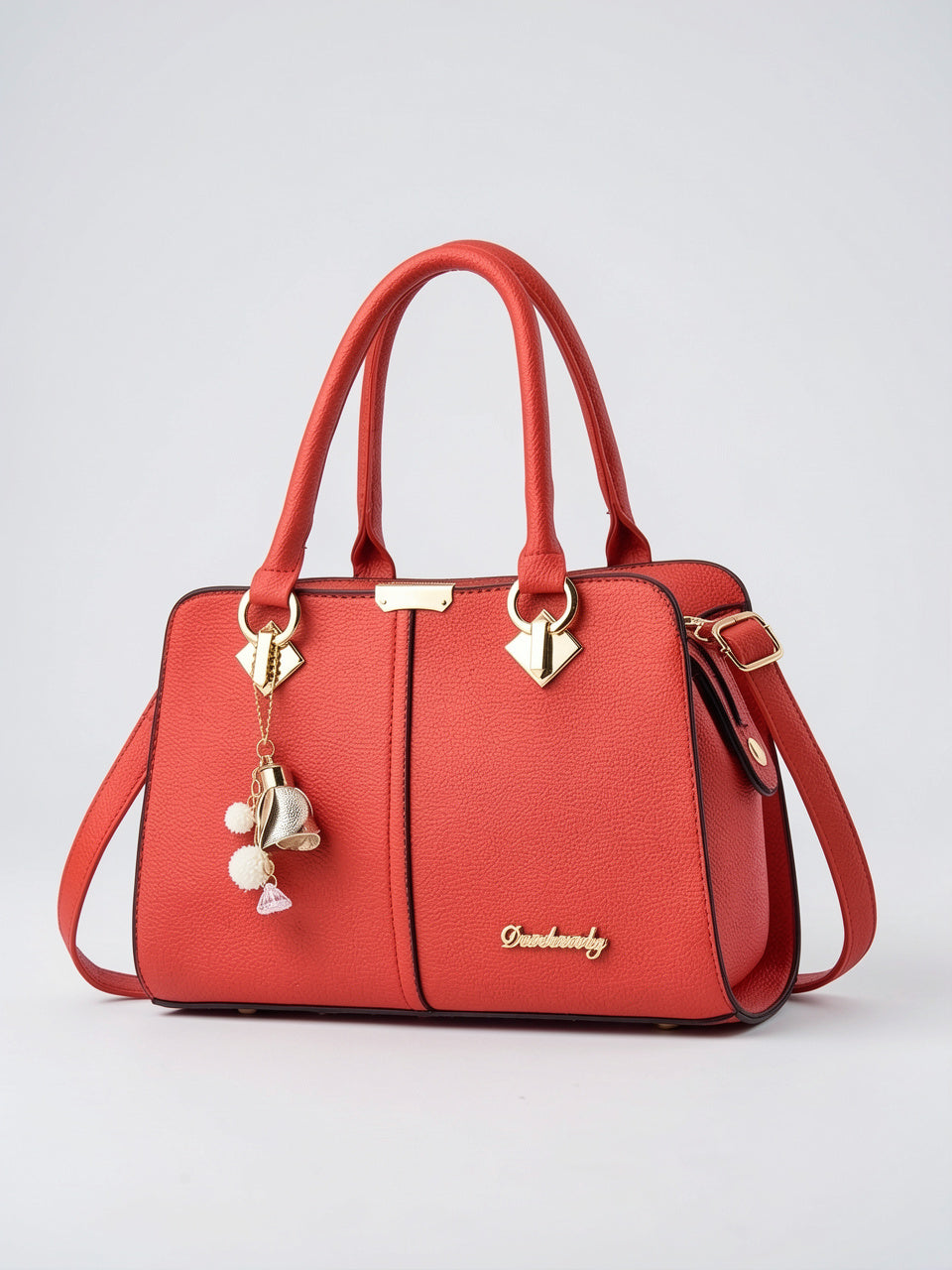 Eulalie — Sac à main femme avec breloque - Rouge