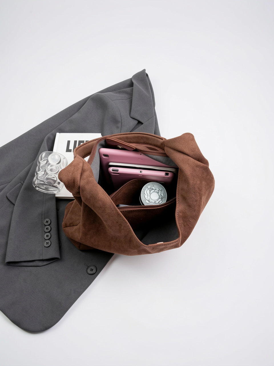 Eulalie — Sac chic fourre-tout en suédine - 14