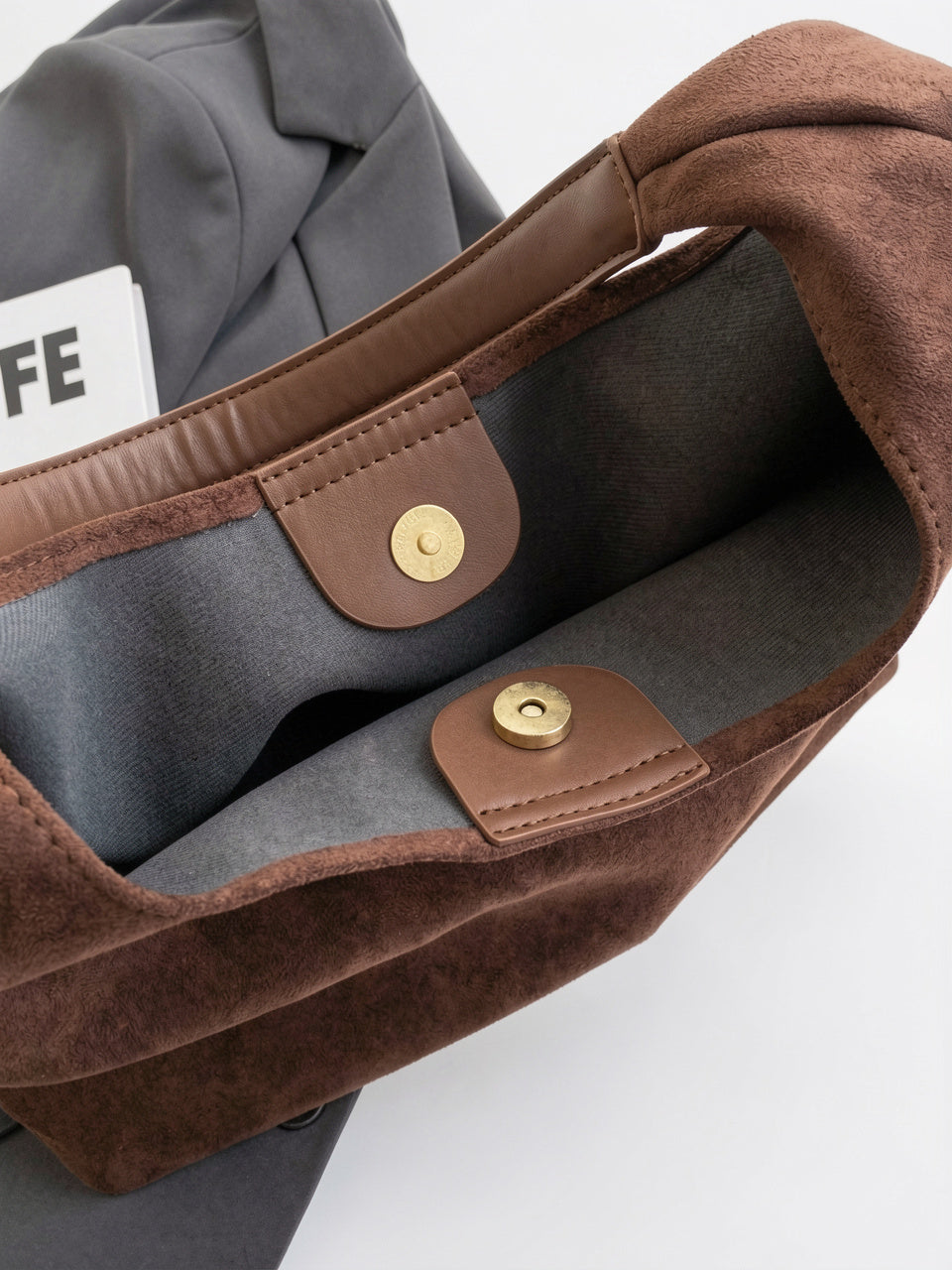Eulalie — Sac chic fourre-tout en suédine - 16