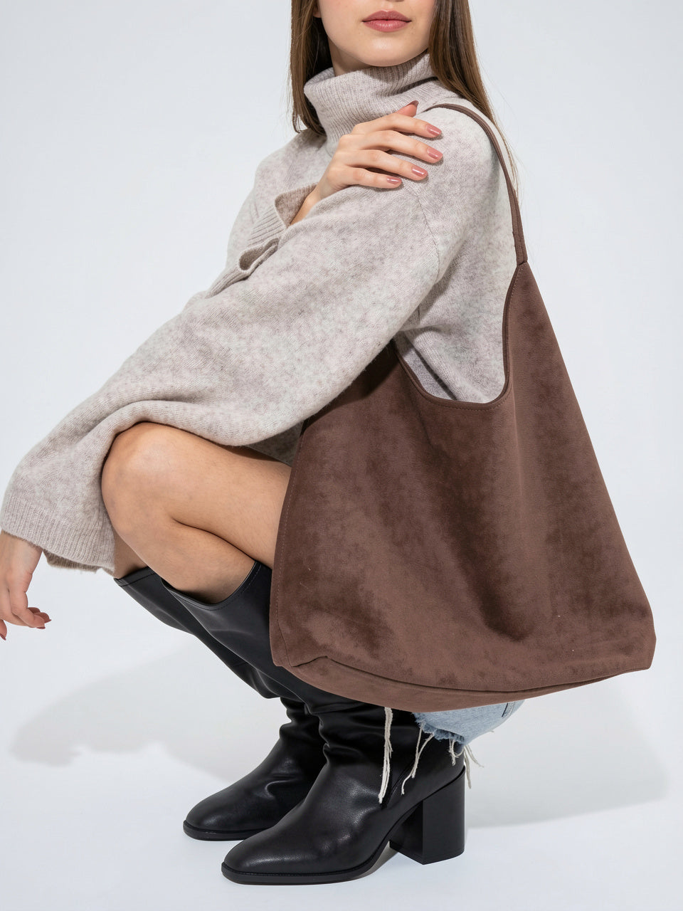 Eulalie — Sac chic fourre-tout en suédine - 6