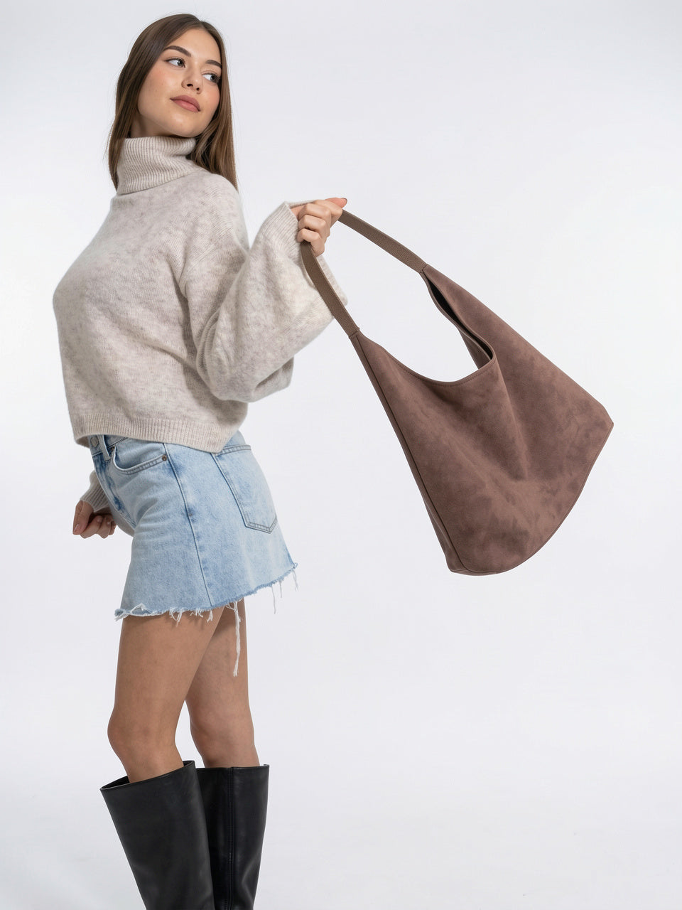 Eulalie — Sac chic fourre-tout en suédine - 7