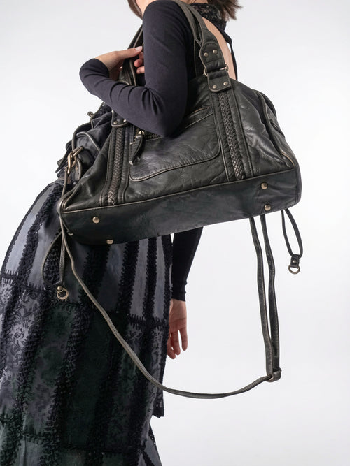 Faustine — Grand sac à main vintage de cours à bandoulière - 2