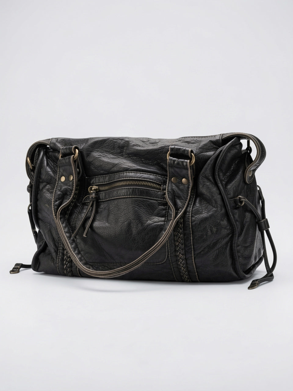 Faustine — Grand sac à main vintage de cours à bandoulière - 5