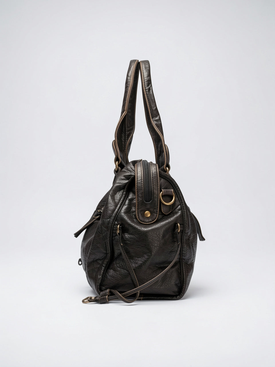 Faustine — Grand sac à main vintage de cours à bandoulière - 7
