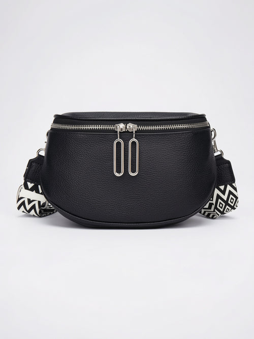 Flaviane — Sac banane chic à bandoulière - Noir