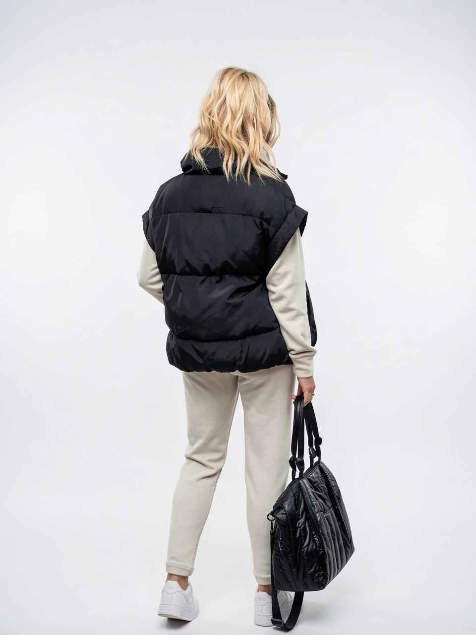 Gilet femme tendance hiver sans manches ajusté - 8