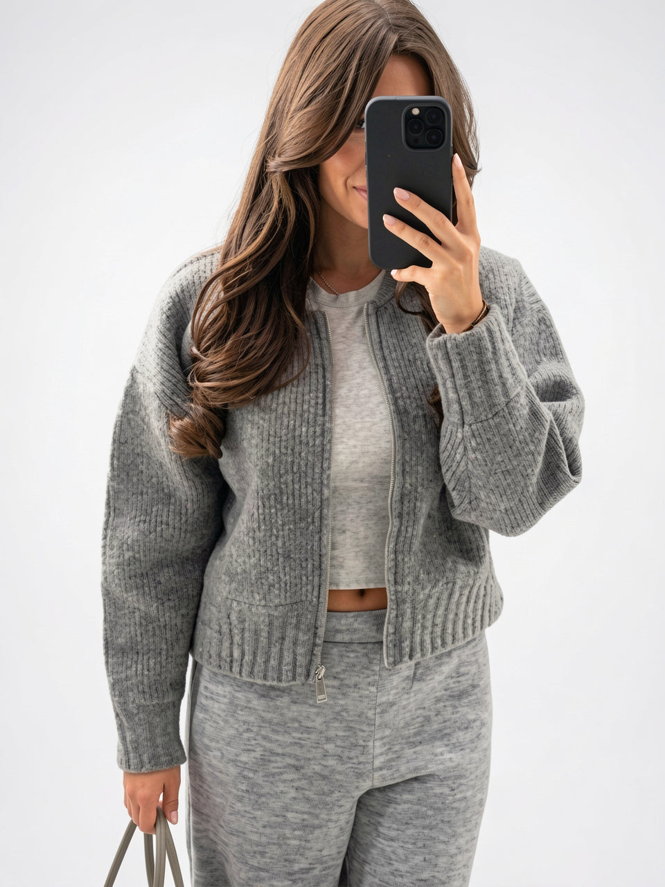 Gilet Femme Tricot Zip Durable Confortable - 3