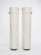 Hautes Bottes Simili Cuir Bout Pointu Cadenas - 7