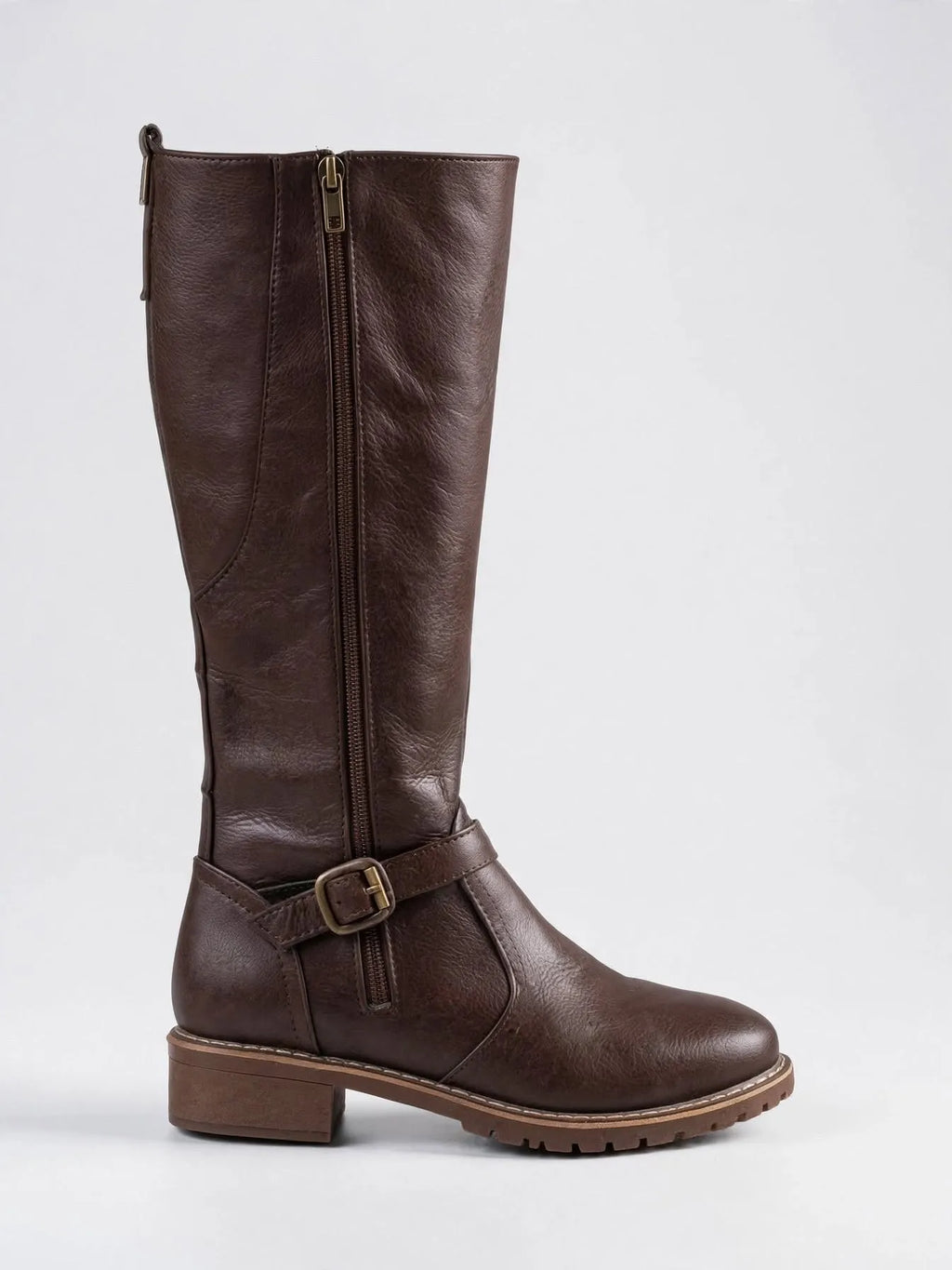 Bottes hautes hiver femme boucle semelle stable