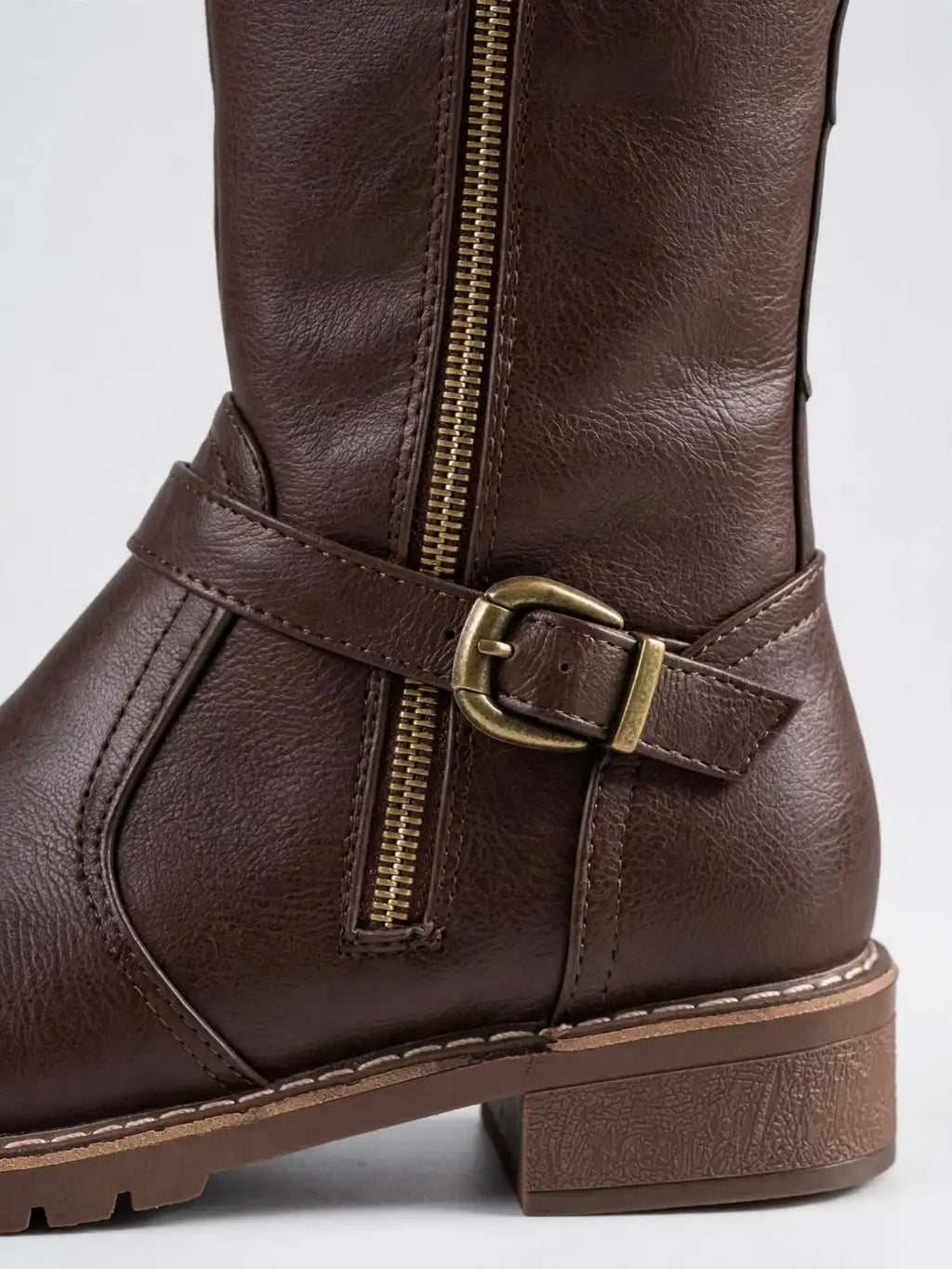 Bottes hautes hiver femme boucle semelle stable