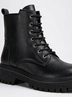Marine — Rangers Bottines Femme Semelle Crantée Tige Montante