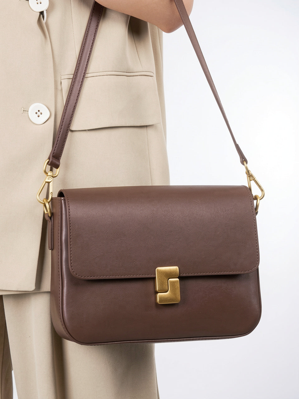Isabeau — Sac à main femme à bandoulière en cuir marron - 2