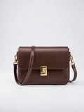 Isabeau — Sac à main femme à bandoulière en cuir marron - Marron