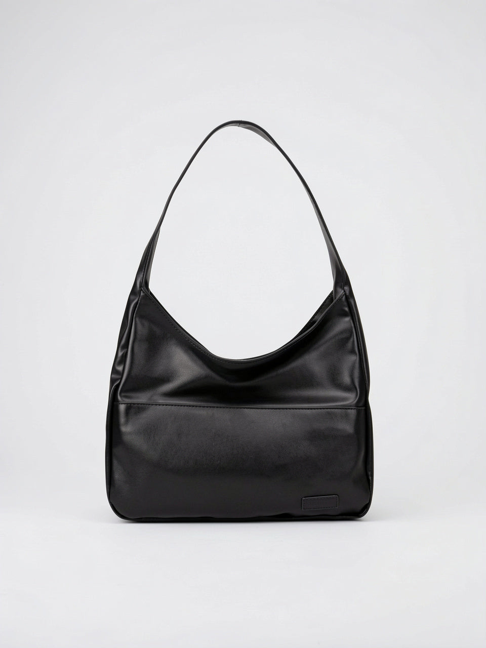 Isabeau — Sac de cours tendance en cuir lisse - Noir