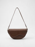 Isoline — Sac banane chic demi-lune à main - Café
