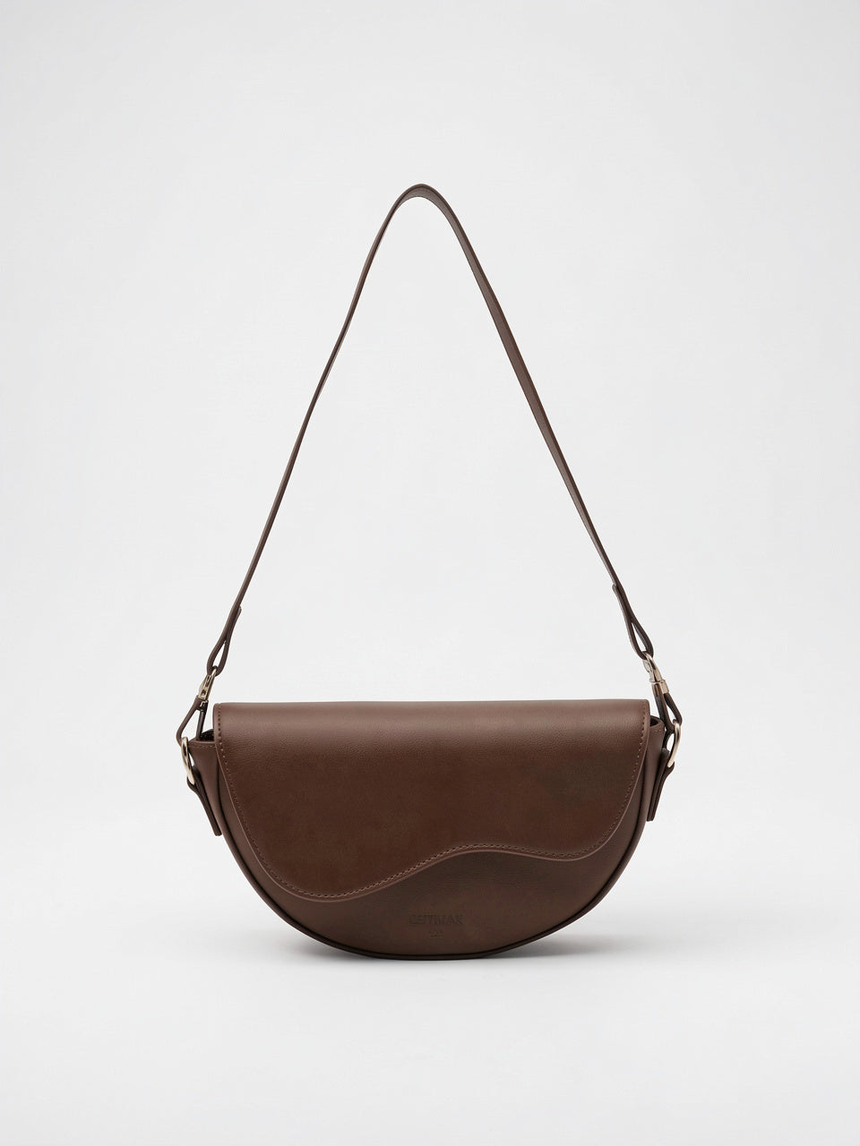 Isoline — Sac banane chic demi-lune à main - Café